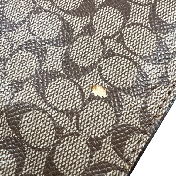 Coach Tan and Red Signature Envelope Pouch - Picture 8 of 9